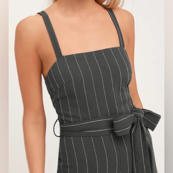 NWT HONEY PUNCH Striped Jumpsuit w Ruffle Detail XS - Picture 3 of 11